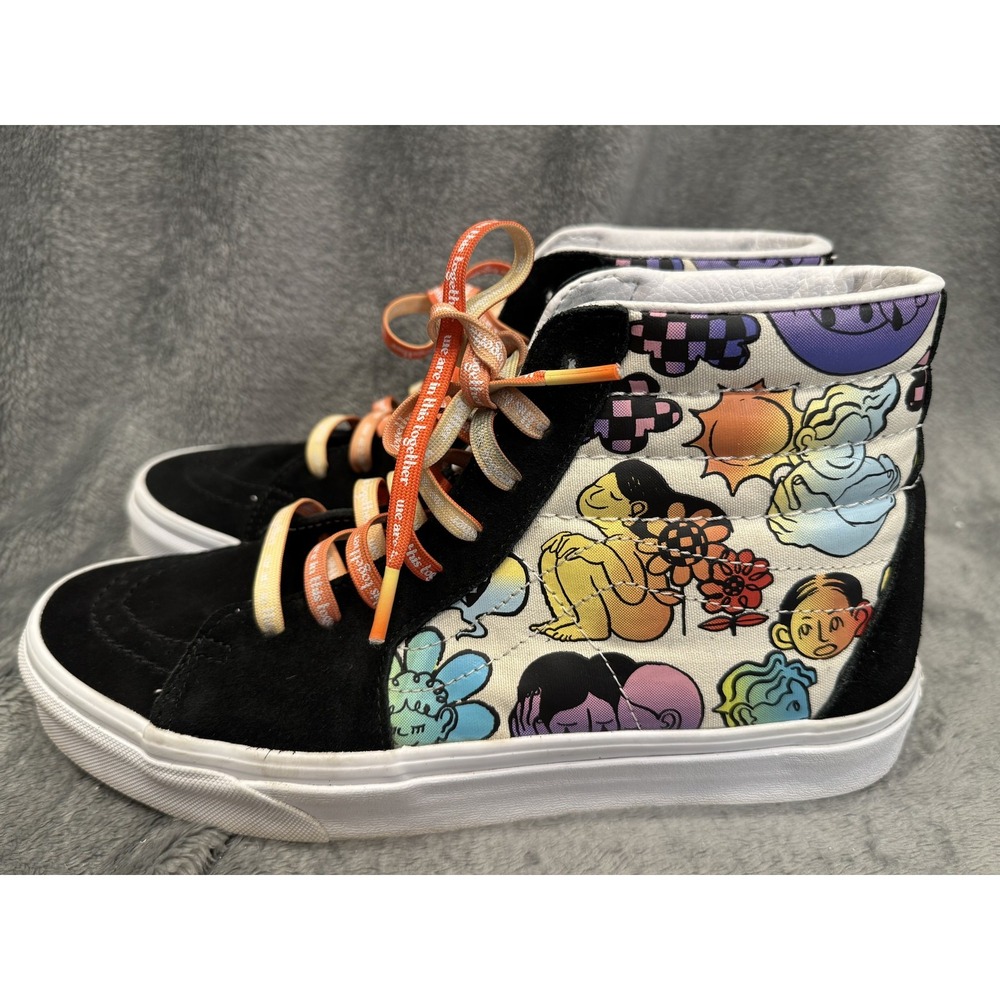 Vans Sk8-Hi Shoes Womens 11 Multicolor Together Collaboration‎ High Top Art - Picture 7 of 16